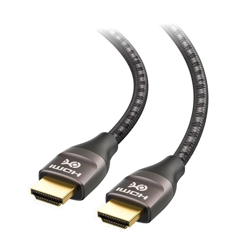 Cable Matters Premium Braided 48Gbps Ultra HD 8K HDMI Cable 3.3 ft / 1m with 8K @120Hz, 4K @240Hz and HDR Support for PS5, Xbox Series X/S, RTX3080 / 3090, RX 6800/6900, Apple TV and More in Black
