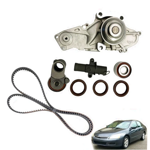 Henge Auto Timing Belt Kit with Water Pump Compatible with 2003-2017 Honda Accord Odyssey Pilot 3.0L 3.5L 3.7L MDX, RDX, RL TL, TSX, ZDX Replace TCKWP329 TKH-002
