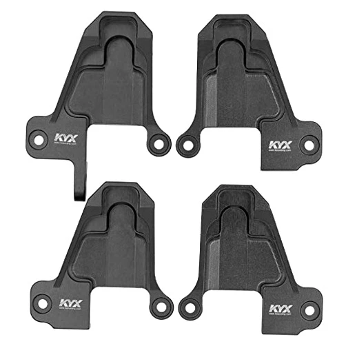 KYX Racing Aluminum Suspension Bracket Shock Absorber Bracket for 1/10 RC Crawler Car Traxxas TRX4 TRX-4 Parts & Accessories (Black)