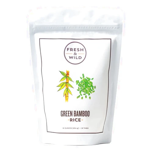 Fresh & Wild | Short-Grain Green Jade Bamboo Rice Infused with Fresh Bamboo Juice | Healthy Grains | 1 lb | Chef-inspired Ingredients