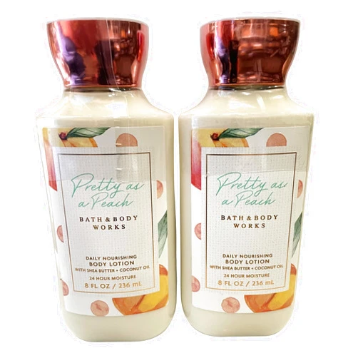 Bath & Body Works Pretty as a Peach Body Lotion 8 Ounces Each Pack of 2