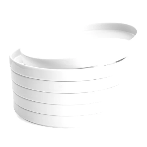 Sweese Porcelain Flat Dessert Plates Set of 6-7.8 Inch Salad Plates for Kitchen, Small Appetizer, Small Dish Set, Microwave & Dishwasher Safe, Scratch Resistant - Elegant White Glaze