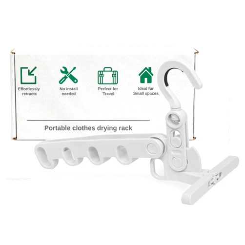 GorillaLine Go - Folding Clothes Drying Rack - Travel Essentials for Laundry - Portable and Collapsible with Hook - Clothes Rack Cruise Ship Essentials, RV, Traveling and Small Room