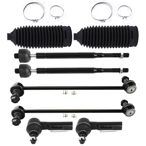 LSAILON 8pcs Front Inner Outer Tie Rod End Sway Bar End Link Steering Rack Boot Fit 2011-2017 For Honda Odyssey