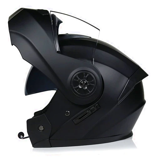 SDFGDFD Bluetooth Modular Helmet, Full face Motorcycle Anti-Collision Helmet has obtained DOT/ECE Certification, Full Face Motorbike Helmet Double-Layer Sun Visor Inner Shirt Detachable