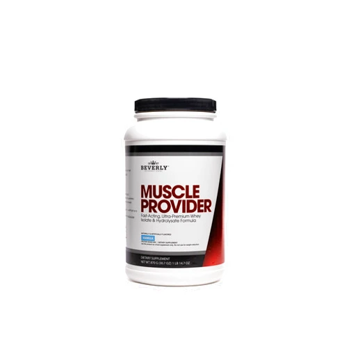 Beverly International Muscle Provider, 30 Servings, Vanilla. Super-Fast-Absorbing Whey Protein Powder for Recovery, Lean Muscle. Fills Your Muscles, not Your Stomach. Tastes Like Ice Cream