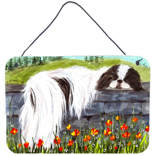 Caroline's Treasures SS8030DS812 Japanese Chin Wall or Door Hanging Prints Aluminum Metal Sign Kitchen Wall Bar Bathroom Plaque Home Decor, 8x12, Multicolor
