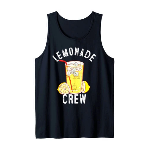 Funny Lemonade Stand Boss Crew Cute Gift Company Lemonade Crew Gift Funny Sour Lemon Bitter Ice Cold Drink Tank Top