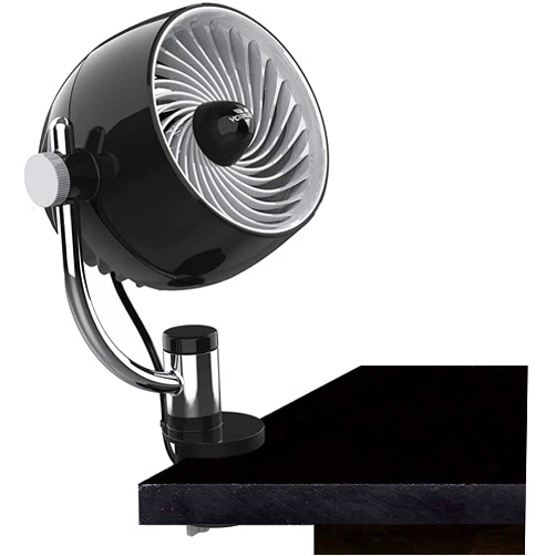 Vornado Pivot3 Clip Personal Air Circulator Fan with Multi-Surface Clip, Quiet Portable Fan for Office or Bedroom, 3 Speeds, Black
