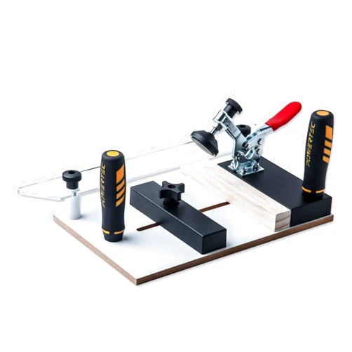 POWERTEC Rail Coping Sled for Router Tables, Router Coping Sled, Precise Cutting for Cabinet Door Joints, Drawer Fronts, Jigs, Adjustable Clamps, Lead Sled Table, Prevents End Grain Blowout (71765)