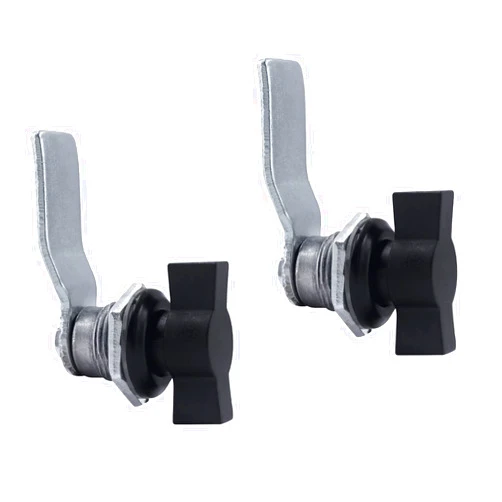 Moicstiy 2Pcs Thumb Operated Offset Cam Locks, Black Handle Non-Locking Compartment Lock Latch Keyless Twist Cabinet Replacement Lock for Mailbox Drawer, RV Compartment Door