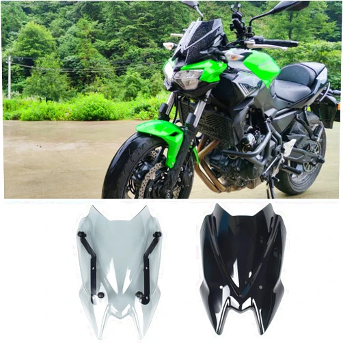 Midimttop Motorcycle Windshield fit for Kawasaki Z650 Z-650 Z 650 Accessories 2020 2021 2022 2023 Double Bubble Fairings Windscreen Wind Deflector 20 21 22 23 (Smoke)