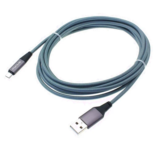Xenda 10ft Micro USB Cable Charger Cord Power Wire Extra Long Braided Compatible with TCL 30z - A30 (A3), Gray (NE-XE40311E3R-348)