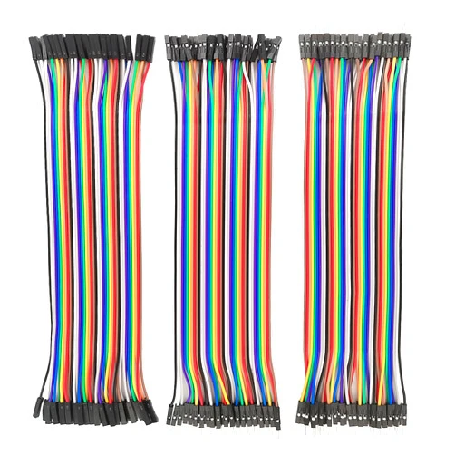 Eloogaa 120Pcs 20cm(7.9inch) Multicolored Dupont Wire 40pin Male to Female,Male to Male, Female to Female Breadboard Jumper Wires Ribbon Cables Kit Compatible with Arduino Projects