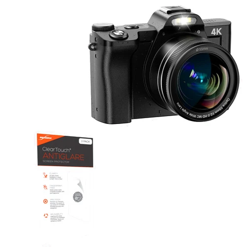 BoxWave Screen Protector Compatible With Bifevsr 4K Digital Camera (2.88 in) - ClearTouch Anti-Glare (2-Pack), Anti-Fingerprint Matte Film Skin