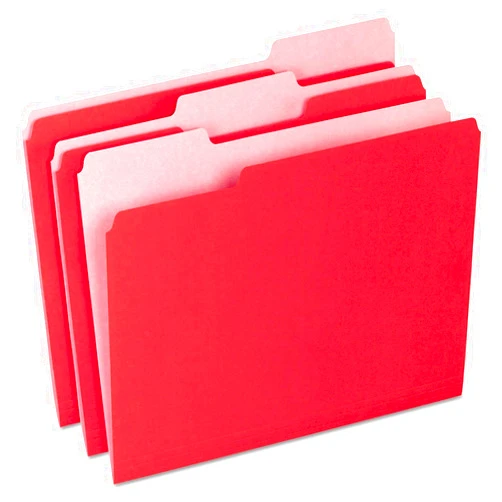 Pendaflex ESS15213RED - Pendaflex Two-Tone File Folders