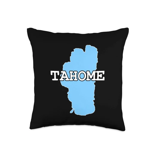 Lake Tahoe Design Gear for Men, Women, Kids Lake Tahoe Tahome California and Nevada Hometown Souvenir Throw Pillow, 16x16, Multicolor