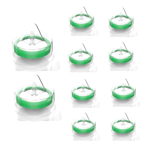 FOUR E'S SCIENTIFIC 50 Pack Syringe Filters Sterile PES with Glass Fiber Pre-Filters, Hydrophilic Filters 33mm Membrane Diameter, 0.22um Pore Size for Culture Medium, Protein Solution, Individually Packed