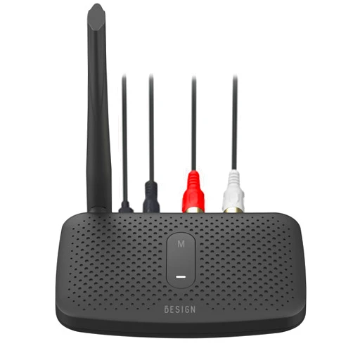 Besign BE-RCA Pro Long Range Bluetooth Adapter for Bluetooth Music Streaming, Black