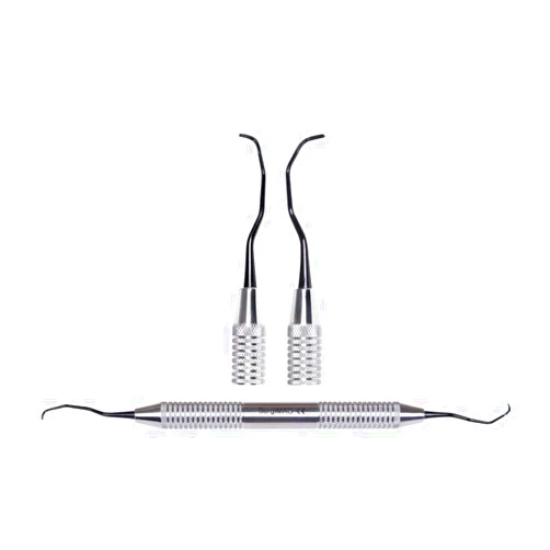 SurgiMac Dental Gracey Curettes (Gracey 15/16 - Blacktips, Stainless Steel with BlackTitanium Tips)