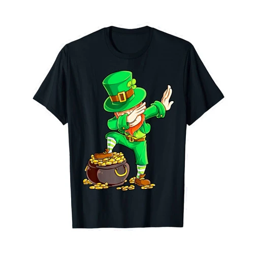 St. Patrick's Day Lucky Co St Patricks Day Dabbing Leprechaun Boys Girls Men Dab Dance T-Shirt