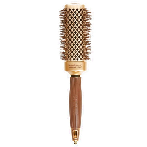 Olivia Garden NanoThermic Ceramic + Ion Square Shaper Thermal Hair Brush - Not Electrical - Professional Blowout Brush for Normal to Thick Hair