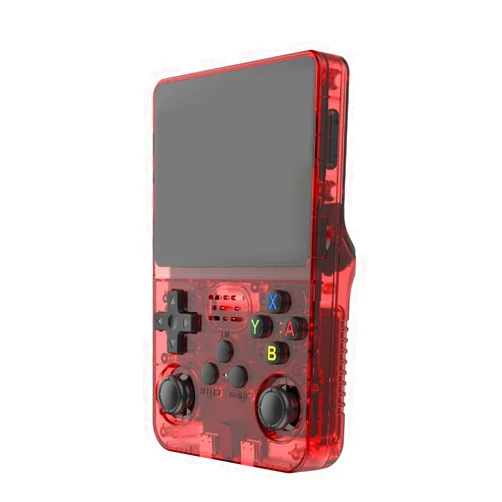 NDUP R36S Retro Handheld Video Game Console Linux System 3.5 Inch IPS Screen Portable Pocket Video Player 128GB Games (Burgundy)