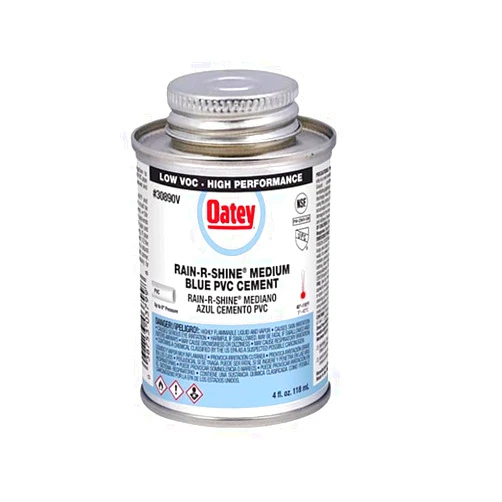 Oatey Rain-R-Shine Blue Cement For PVC 4 oz