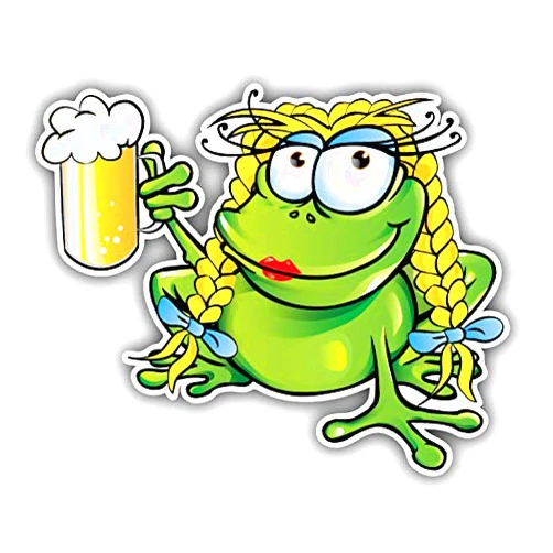 JJH Inc Magnet Sexy Frog Beer Cartoon Flexible Vinyl Magnet Waterproof Car Magnetic Bumper Sticker 5