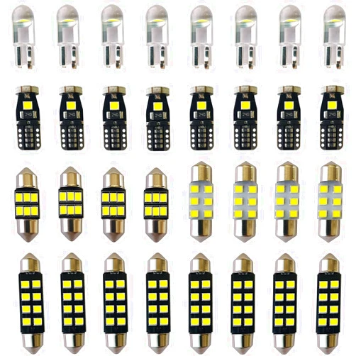 Yoper LED Bulbs Light Car Kit Set T10 28mm 31mm 42mm Festoon Replacement for Interior Dome Map Door Trunk Courtesy White Package 32 Pieces