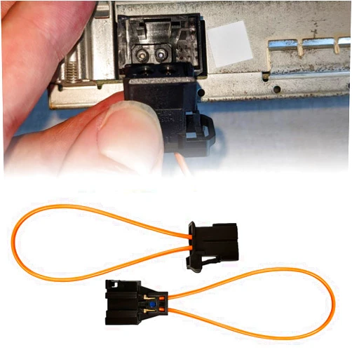 KPFILEH 2PCS Most Fiber Optic Loop, Female & Male Fiber Optic Bypass Loop Adapter, Universal Device Connector Diagnostic Tool for Car, SUV, Truck Most Optical System (Black)