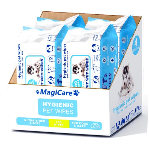 MAGICARE Pet Wipes – 400 pcs Dog Wipes – 8x8 Inch Unscented Dog Paw Cleaner Wipes for Body, Ears, Face, and Skin – Ultra Thick & Soft with Hypoallergenic Formula – Ideal Pet Wipes for Dogs & Cats