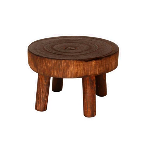 LVOERTUIG Round Plant Stand, Indoor Plant Stand, Wooden Flower Pot Stand Solid Wood Garden Plant Pot Riser Display Stands Round Planter Rack Flowerpot Holder for Living Room Entryway 2(m)