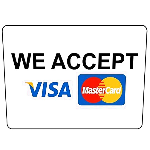 Vincenicy Metal Sign Great Aluminum Tin Sign We Accept Visa MasterCard 8 X 12 Inch