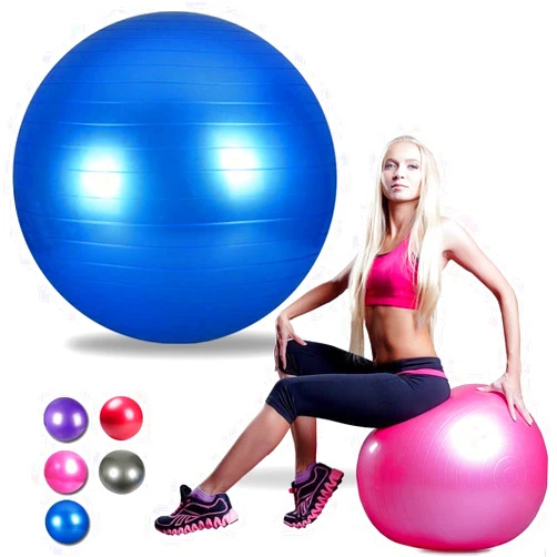 HemeraPhit Gymforward 21 Inch Eco-PVC Yoga Ball High Strength Anti Burst Exercise Ball Pilates Training Balance Ball (Gray)