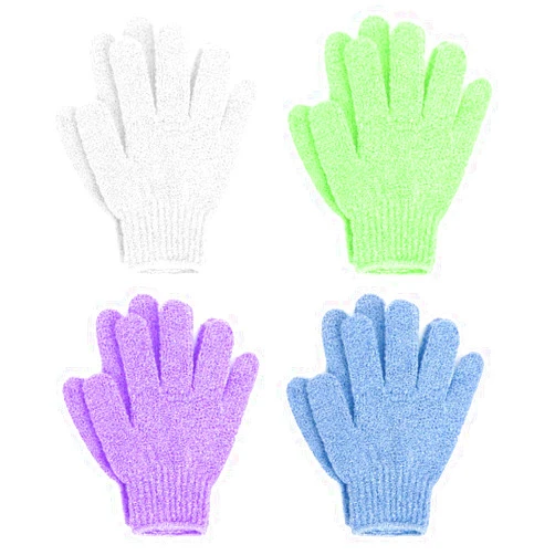 Linda Exfoliating Bath Gloves, Pack of 4