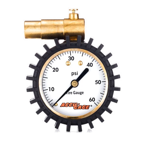Accu-Gage Presta Valve MTB CX Tire Pressure Gauge, 60psi