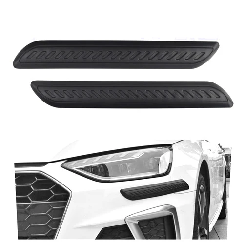 Carleef 2PCS Rubber Car Bumper Guard,Anti-Collision Anti-Scratch Car Rear Bumper Protector Strip,Universal Car Bumper Protector Guard Car Exterior Accessories for Cars Trucks SUVs (Black)
