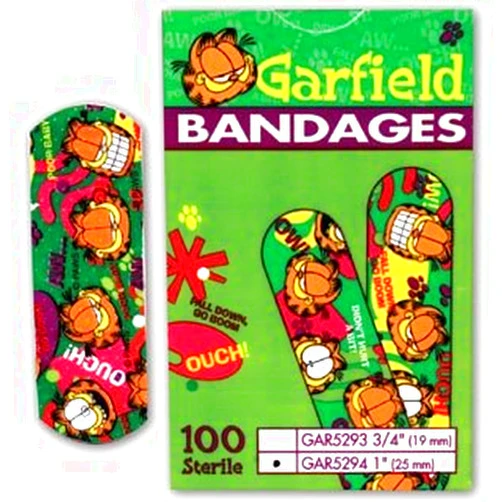 CARE BAND BANDAGE ADH GARFIELD 3/4X3 100/BX ASO CAREBAND™ DECORATED BANDAGES