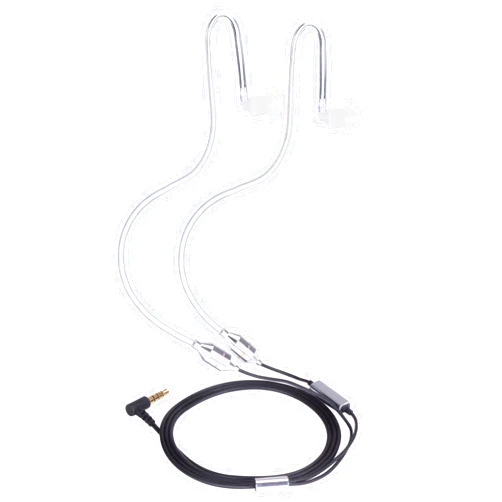 KINDEN Air Tube Headset Binaural with Microphone Deep Bass Noise Cancelling for Phone, Pad, Pod,HTC,Sony,Mp3 Players - White