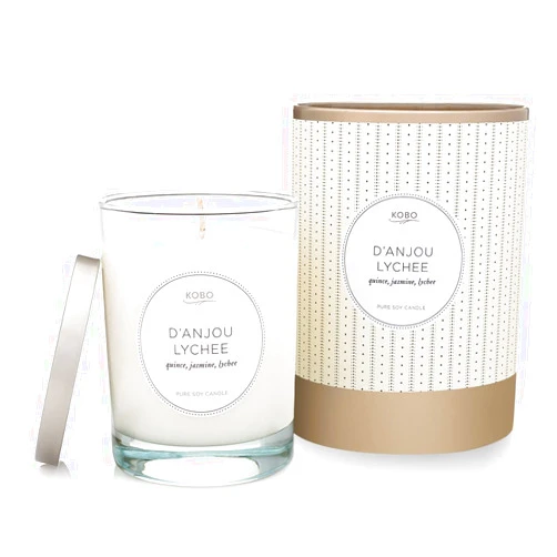 KOBO Candles Soy Candle, D'Anjou Lychee
