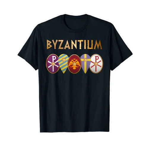 Agema Apparel Byzantium Armies of Constantinople Byzantine Shields T-Shirt