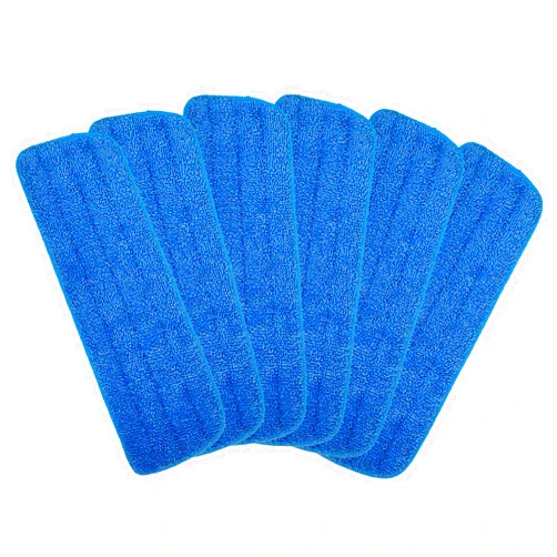 Xindejia Microfiber Spray Mop Replacement Heads for Wet/Dry Mops Floor Cleaning Pads Compatible with Bona Floor Care System (6 Pack)
