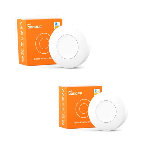 SONOFF Zigbee Switch, SNZB-01P Wireless Push Button, Supports to Create Smart Scenes, Trigger The Connected Devices on eWelink APP with Three Control Options, SONOFF ZigBee Bridge Required, 2Pack