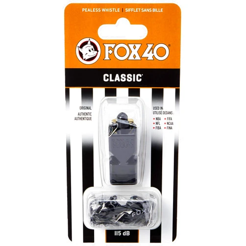 Fox 40 Classic Official Whistle with Break Away Lanyard