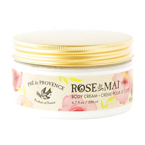 Pre de Provence Body Cream to Alleviate & Help Heal Parched Skin to Soothe and Hydrate with Shea Butter, Sesame Seed Oil, Vitamin E & Botanical Rose Blend Fragrance (6.79 fl oz) Mai