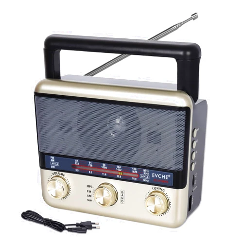 T.TAOMI Portable AM FM Radios, Transistor Shortwave Retro Vintage Radios Support Bluetooth Solar/Battery Or AC Power(European Standard Power Plug, Requires an American Standard Power Plug Converter)
