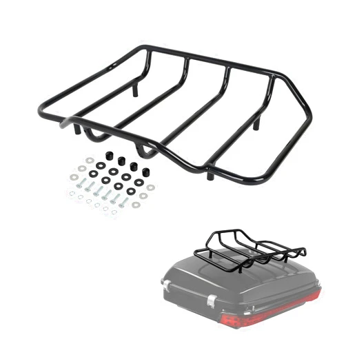 TCMT Black Tour Pack Luggage Rack Trunk Rail Rack Fit for Harley Touring CVO Road King Street Glide Electra Glide Road Glide 1984-2025 Ultra Limited 2014-2024 Tri Glide 2009-2022