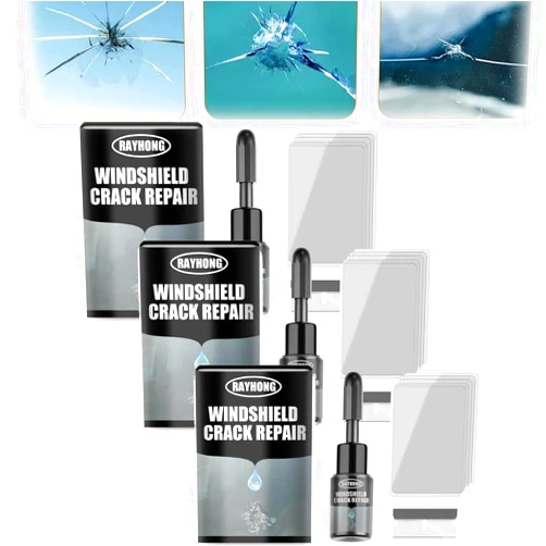 Generic Windshield Crack Repair Kit, Car Windshield Crack Repair Fluid, Glass Crack Repair Liquid, Windshield Repair Kit (3Pcs)