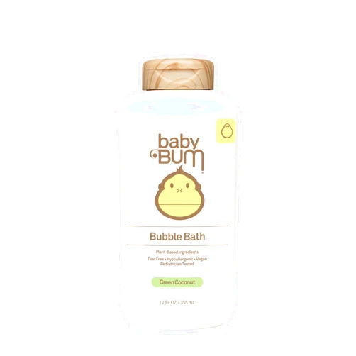 Sun Bum Baby Bum Foaming Bubble Bath | Tear Free for Sensitive Skin with White Ginger| Natural Fragrance | Gluten Free and Vegan | 12 FL OZ
